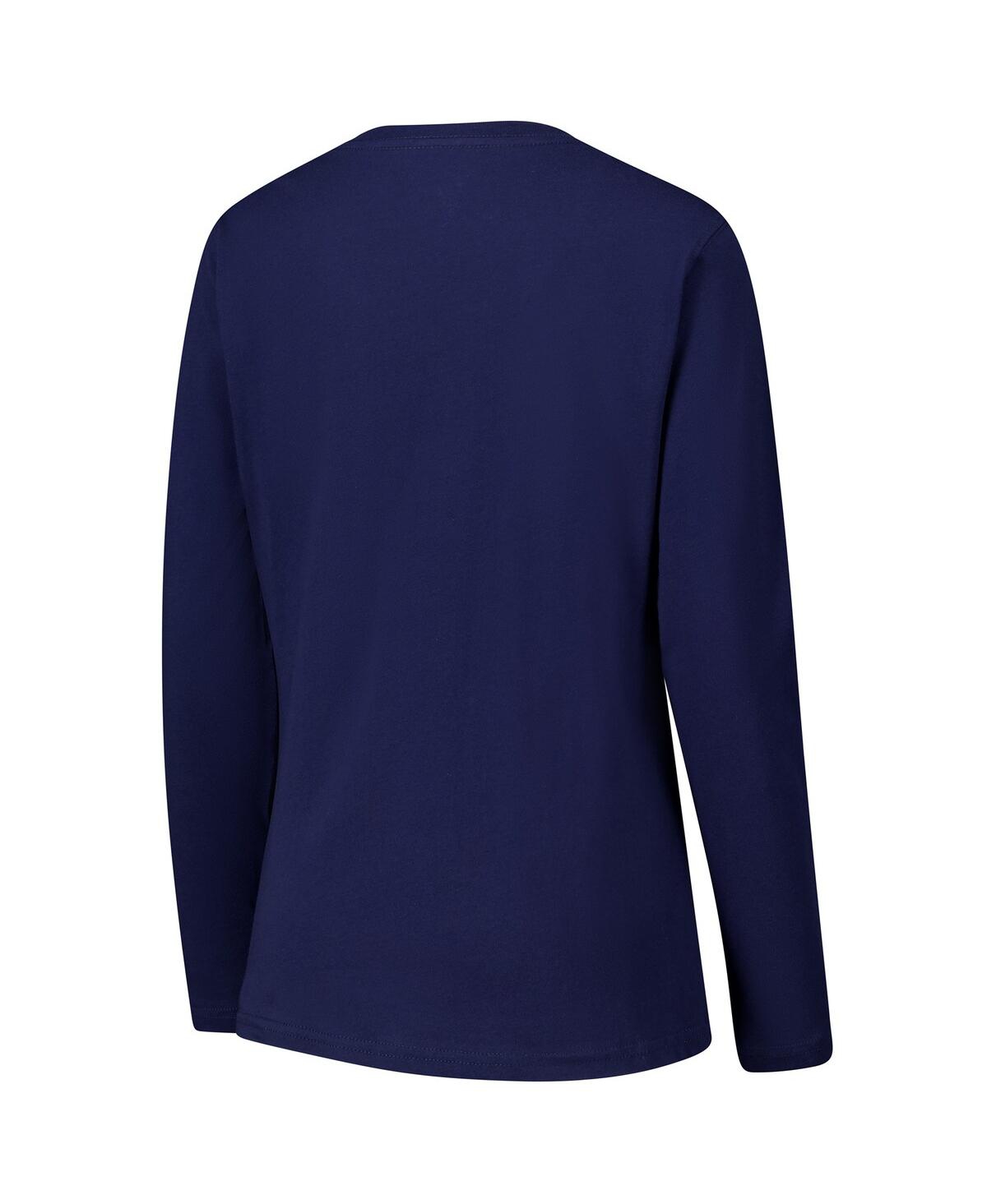 G-iii 4Her by Carl Banks Women'sDallas Cowboys Post Season Long Sleeve V-Neck T-Shirt - Navy