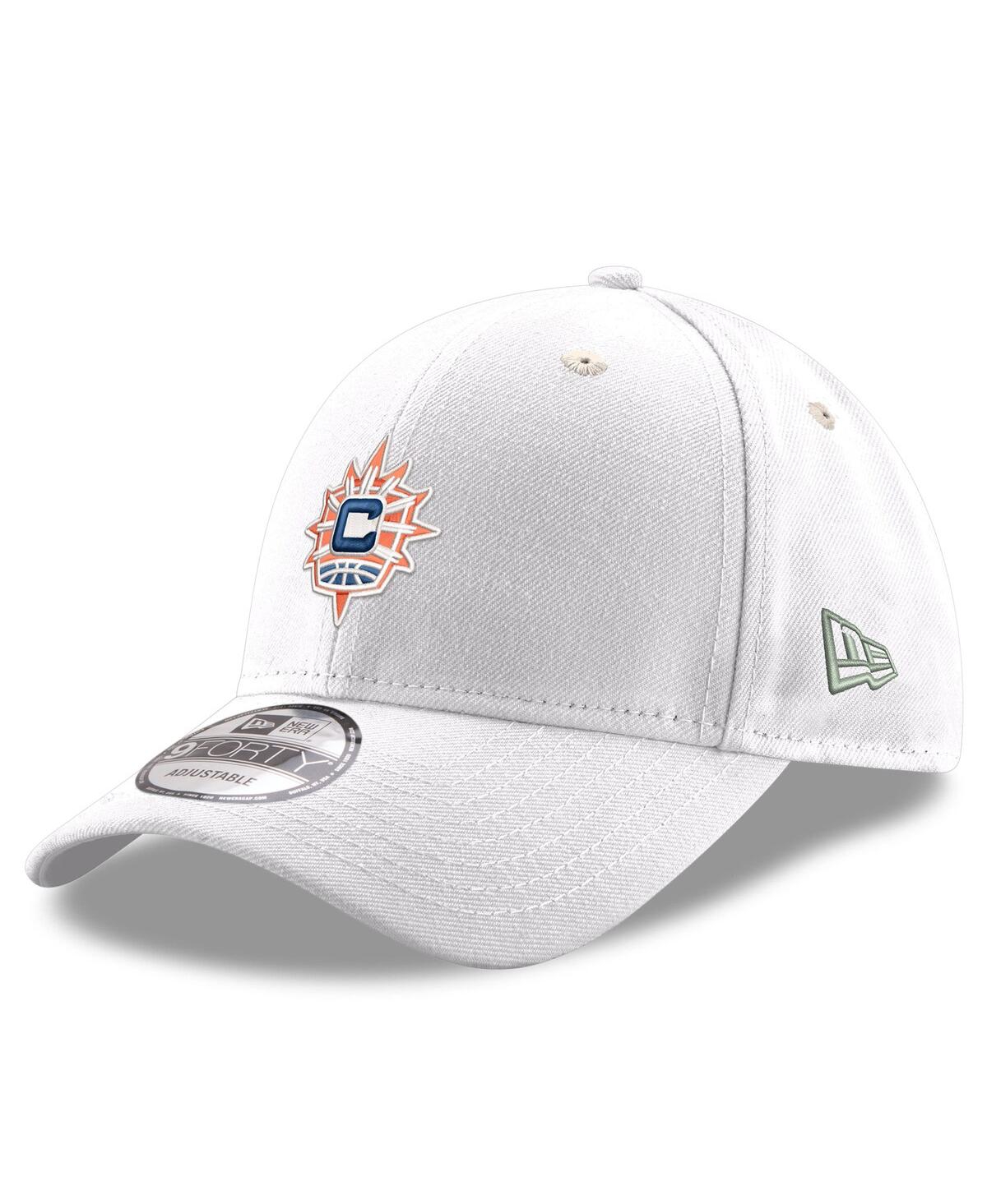 NEW ERA MEN'S WHITE CONNECTICUT SUN PRIMARY LOGO 9FORTY ADJUSTABLE HAT 