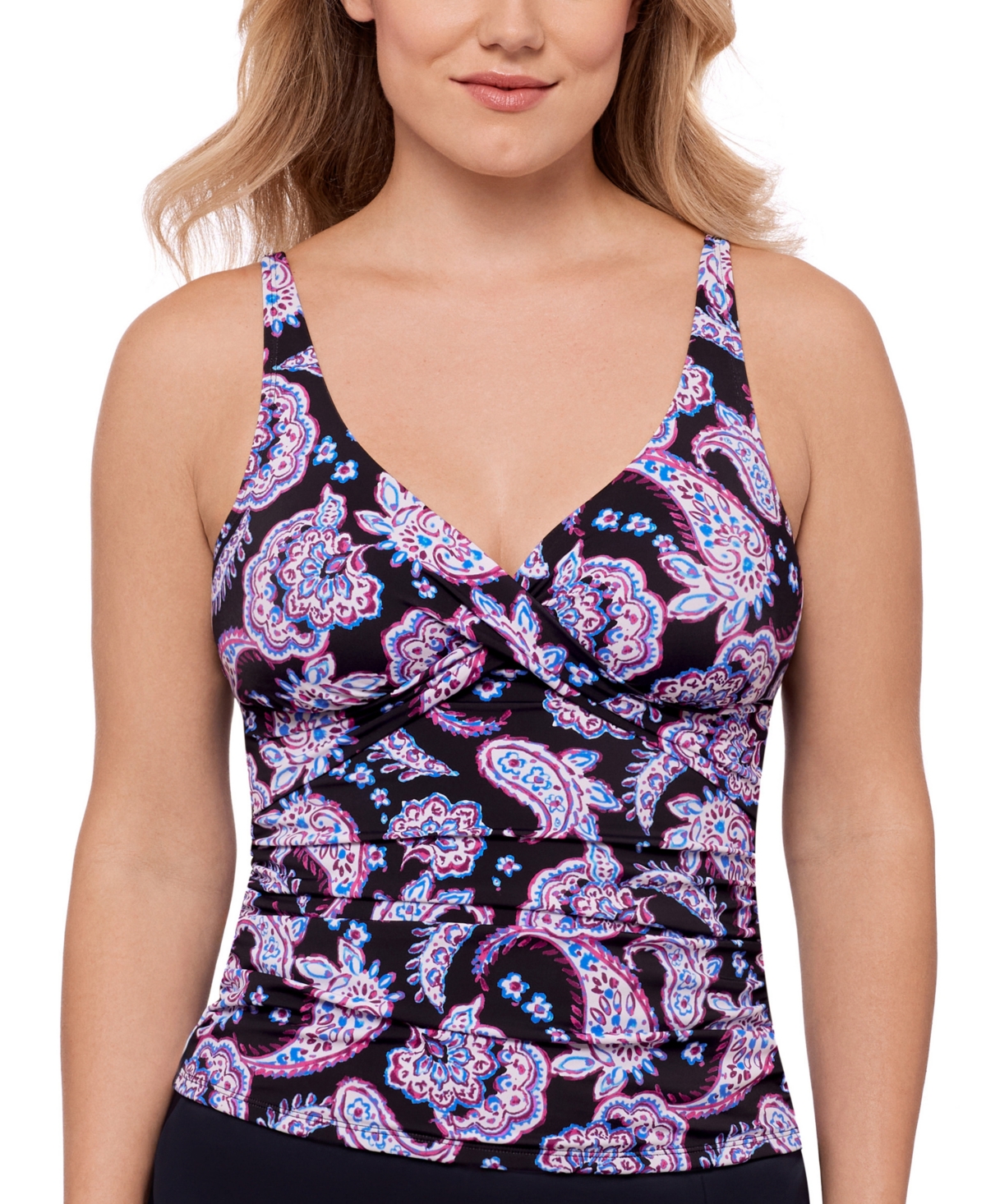 Women's Paisley-Print Tankini Top, Exclusively at Macy's - Dancing Paisley