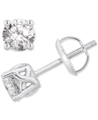 GIA Certified Diamonds - GIA Certified Diamond Stud Earrings (3/4 ct. t.w.) in 14k White Gold