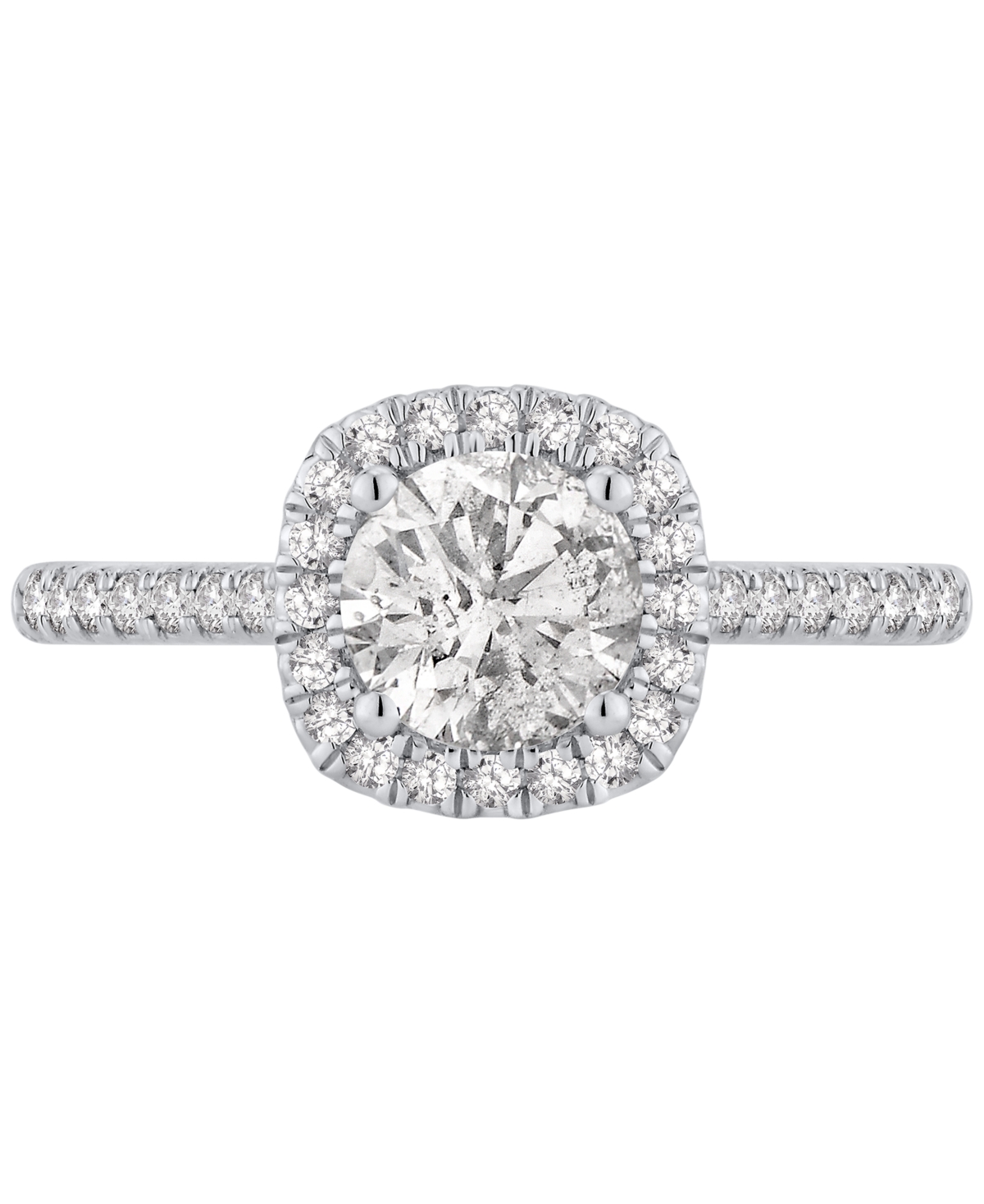 GIA CERTIFIED DIAMONDS GIA CERTIFIED DIAMOND HALO ENGAGEMENT RING (1 CT. T.W.) IN 14K WHITE GOLD 