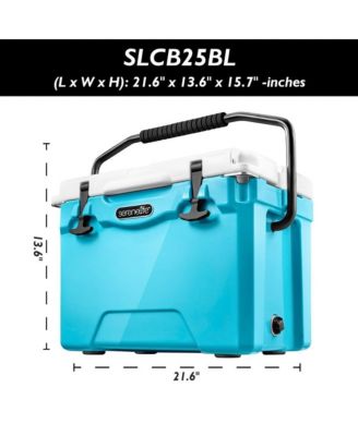 25-Quart Portable Cooler Box, Holds Up to 63 Cans