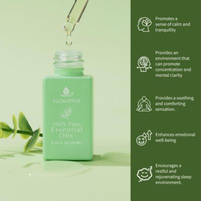 100% Pure Natural Essence Essential Oils – Nature s Healing Power with Eucalyptus, Frankincense, Lavender, and Peppermint