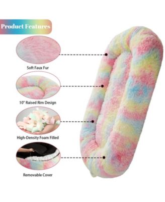 Human Size Dog Bed for Adult People,71"x43.3"x10" Large Dog Bed