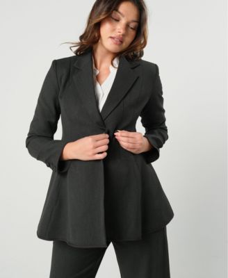 Maternity Tailored Workwear Blazer in Italian Stretch Suiting Fabric (Regular & Petite)