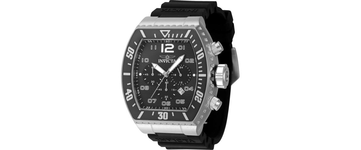 Men's 47282 Pro Diver Quartz Chronograph Black Dial Watch - Black