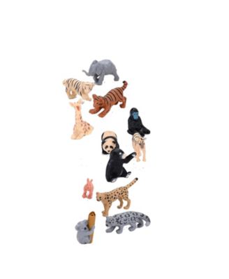 Nature Tube Baby Animals Figurines, 12 Pieces