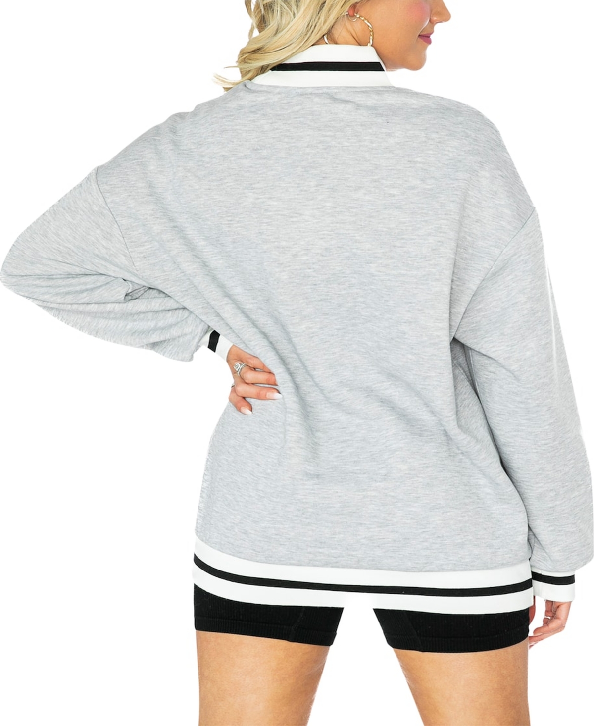 Shop Gameday Couture Women's Gray Florida Gators In It To Win It Sporty Pullover Sweatshirt In Gray,black