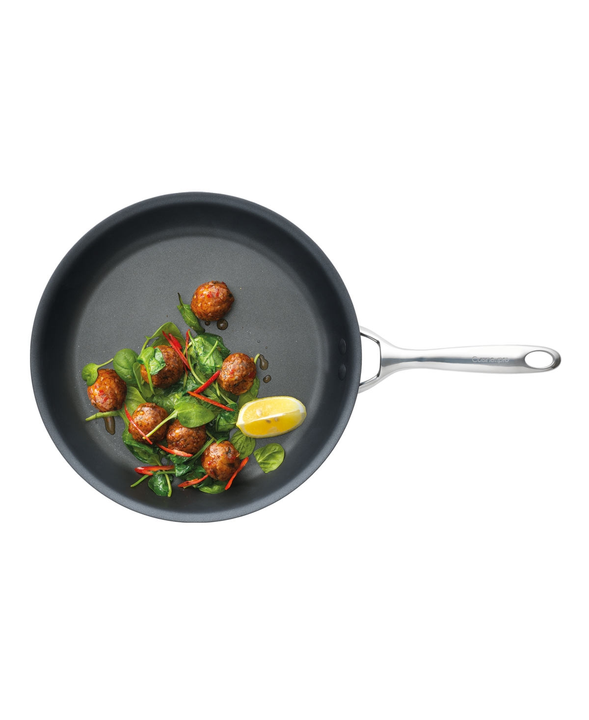 Cuisine::pro Id3 12" Hard Anodized Cast Frypan In Black