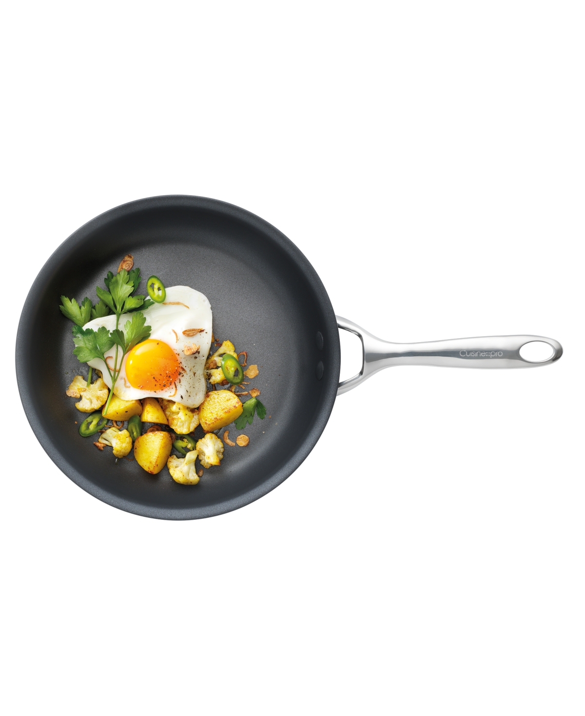 Cuisine::pro Id3 10" Hard Anodized Cast Frypan In Black