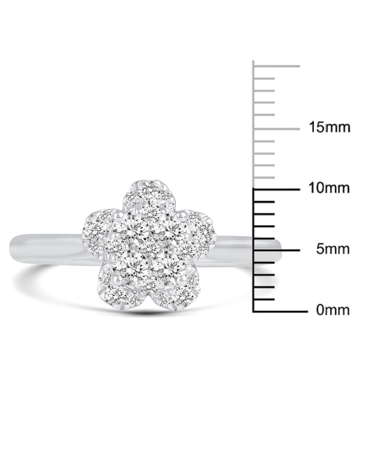 Macy's Diamond Engagement Ring (1/2 Ct. T.w) In 14k White Gold In White Gold
