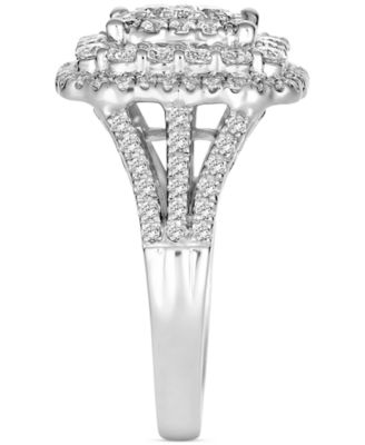 Diamond Cluster Engagement Ring (1-3/4 ct. t.w) in 14k White Gold