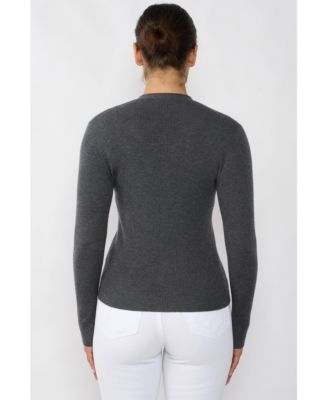 Women's 100% Cashmere V-Neck Cardigan Sweater | Ribbed Tissue Weight Cashmere Sweaters
