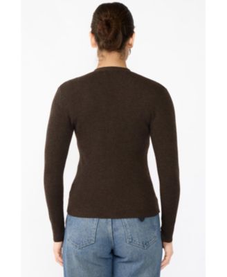 Women's 100% Cashmere V-Neck Cardigan Sweater | Ribbed Tissue Weight Cashmere Sweaters