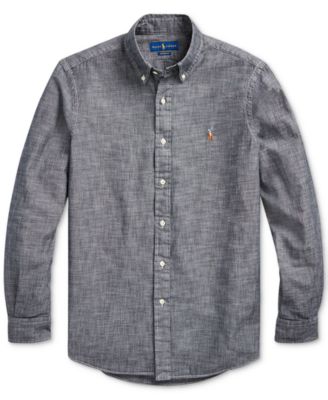 Men's Classic-Fit Indigo Chambray Shirt