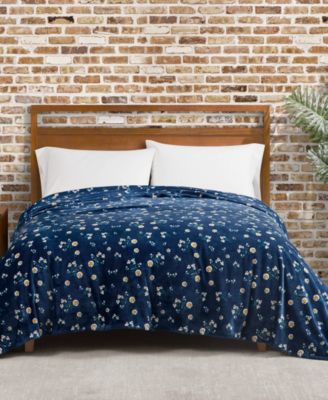 Daisy Floral Cozy Plush Blanket, Twin
