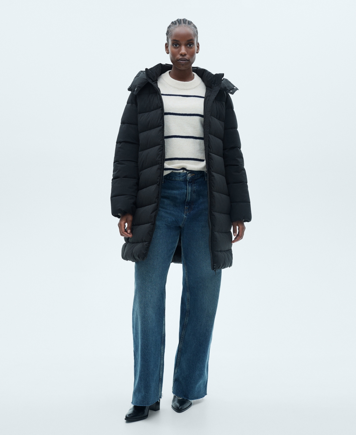 Mango Women's Hood Quilted Coat