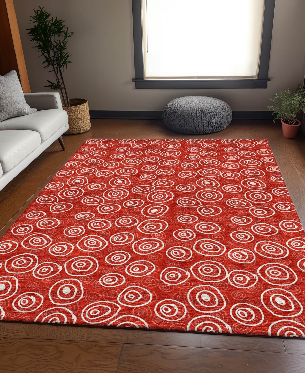 Addison Chantille Machine Washable Acn728 9'x12' Area Rug In Red