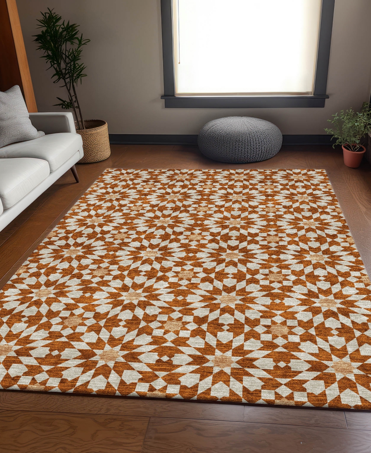 Addison Chantille Acn734 8'x10' Area Rug In Paprika
