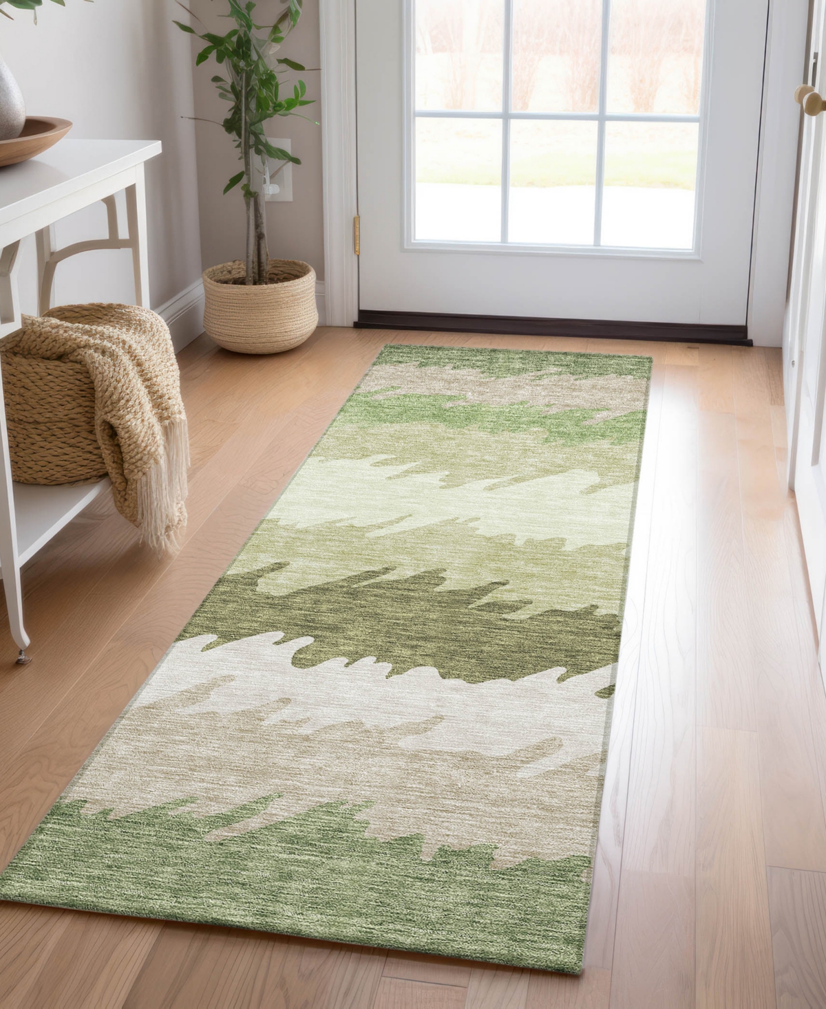 Addison Chantille Acn736 2'3"x7'6" Runner Area Rug In Green