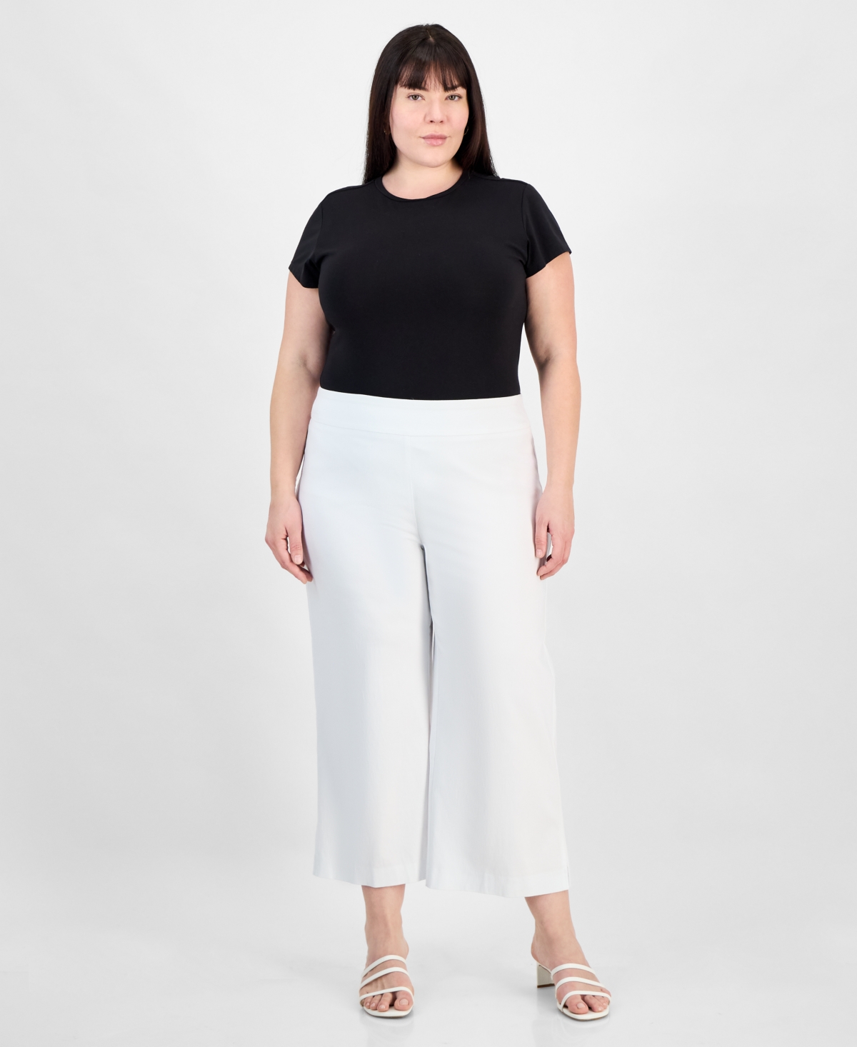 JM COLLECTION PLUS SIZE CROPPED PULL-ON PANTS, EXCLUSIVELY AT MACY'S 