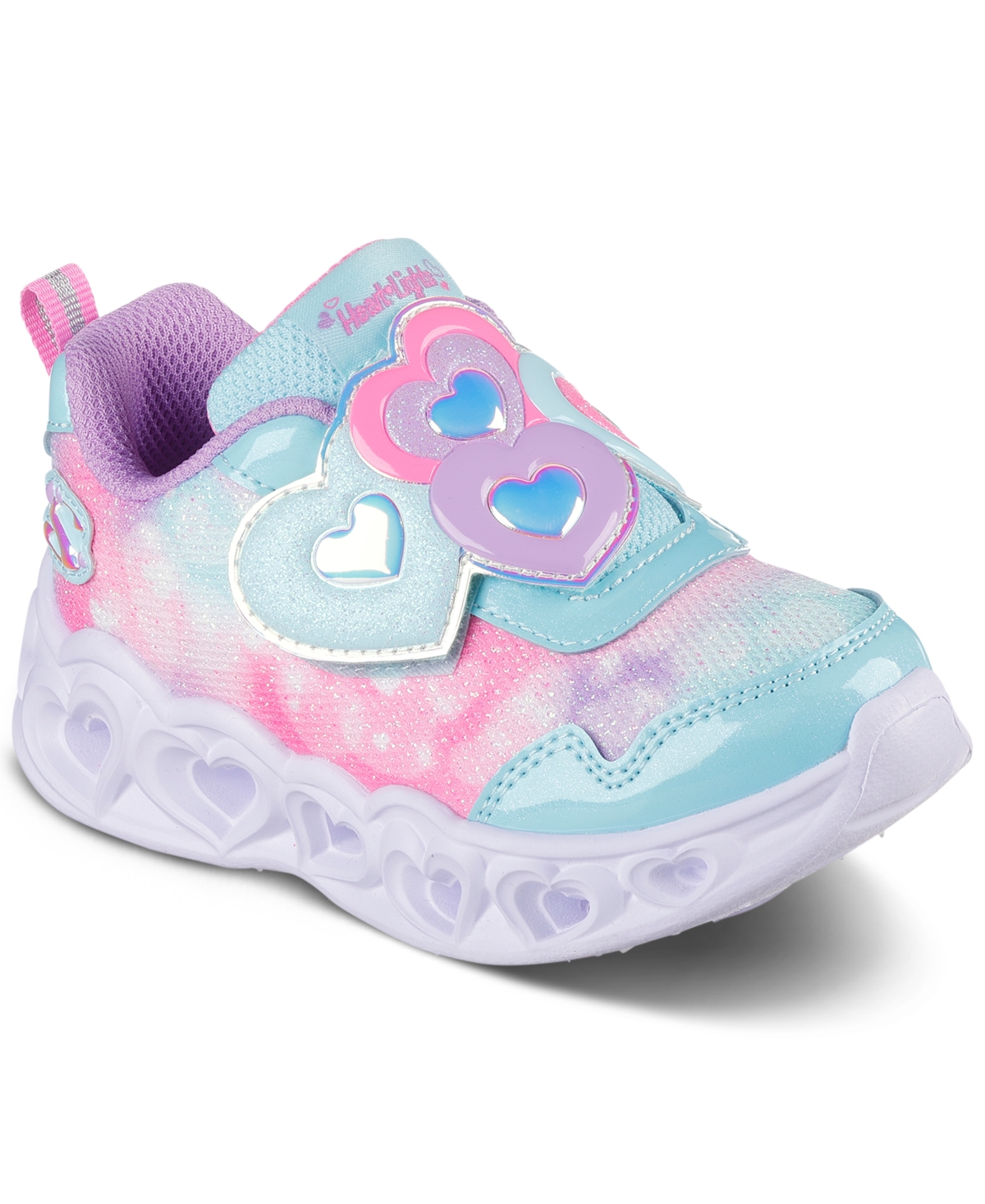 Skechers Toddler Girls Heart Lights In Turquoise