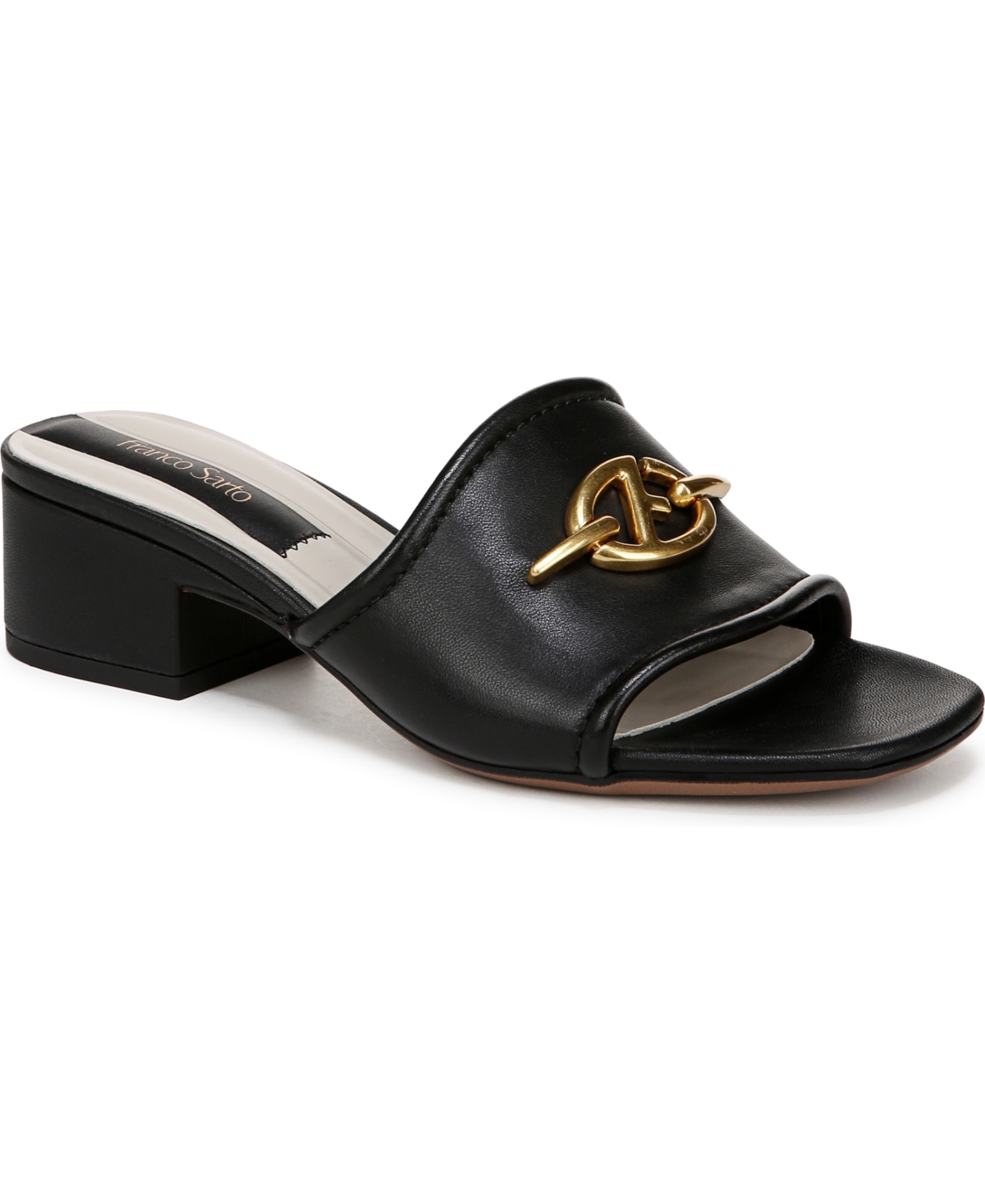 Women's Noreen 2 Open Square Toe Block Heel Slide Sandals - Latte Beige Leather