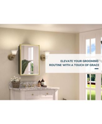 40'' W 30'' H Framed Medicine Cabinet with Mirror and 3 Adjustable Shelves