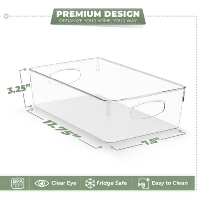10 Pack Extra Large Clear Plastic Storage Bins with Handle