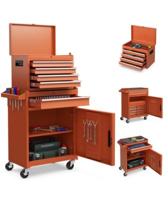 5-Drawer Rolling Tool Chest Cabinet Metal Tool Storage Box Lockable with Wheels