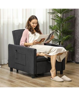3-in-1 Convertible Chair Bed, Adjustable Sleeper Chair