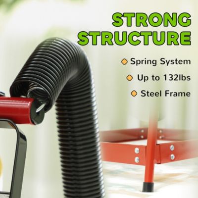 Spring Rocking Horse, Kids Ride on Horse w/ Saddle,