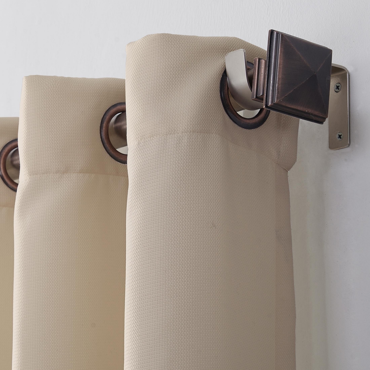 Valerie Heathered Texture Semi-Sheer Grommet Curtain Panel