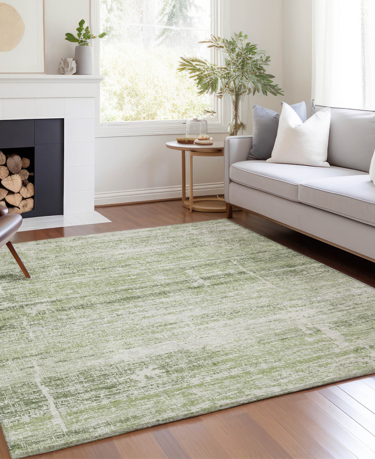 Addison Chantille Machine Washable Acn747 8'x10' Area Rug In Sage