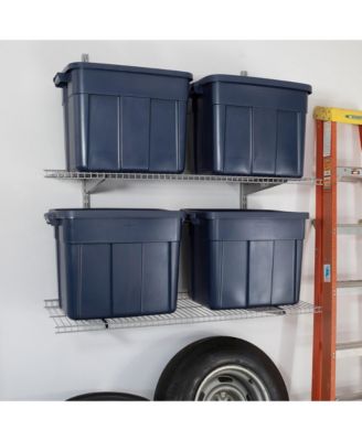 18 Gallon Stackable Storage Container, Dark Indigo Metallic (6 Pack