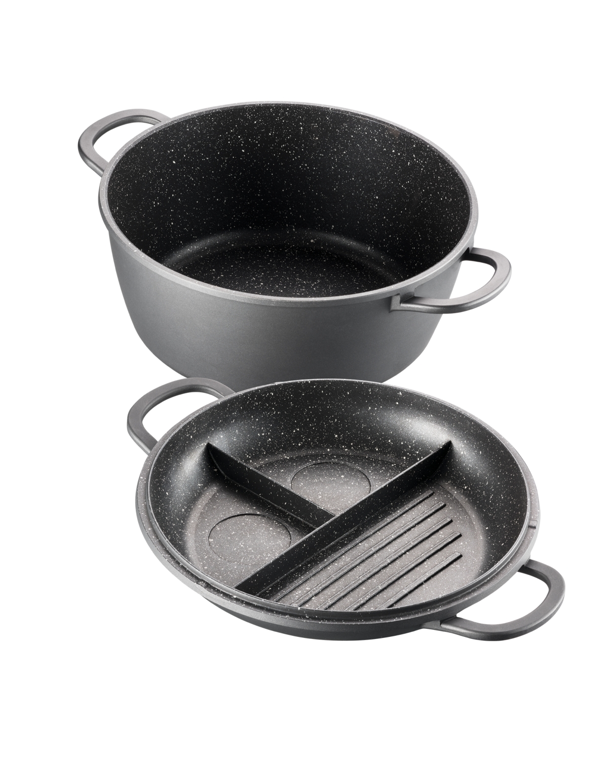 Cuisine::pro Stone 11" Cast Aluminum Roaster In Black