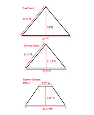 - Walnut Finish Wood Corner Sofa Accent Table with Drawer