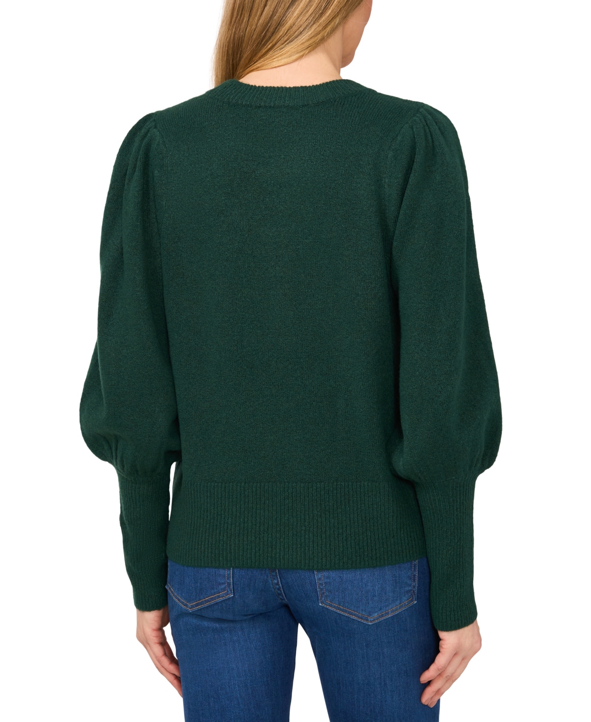 Cece Sequin Bow Detail Sweater In Windsor Moss