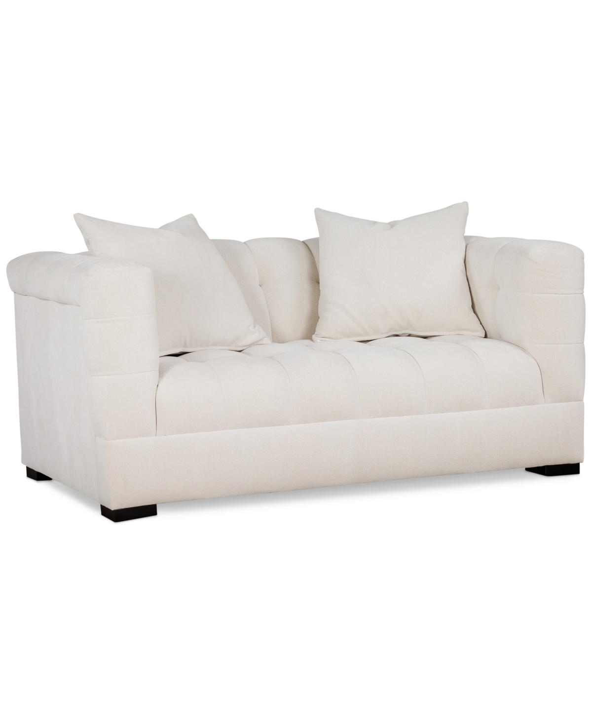 Macy's Elbeth Fabric Loveseat, Exclusively At  In Alabaster