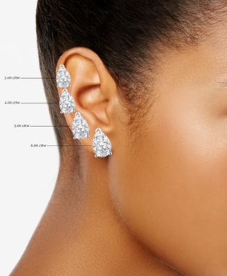 Certified Lab Grown Diamond Pear Stud Earrings (6 ct. t.w.) in 14k Gold