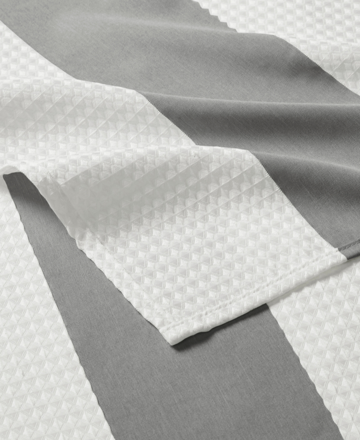 Madison Park Spa Waffle 3m-scotchgard Shower Curtain, 72" X 84" In Grey