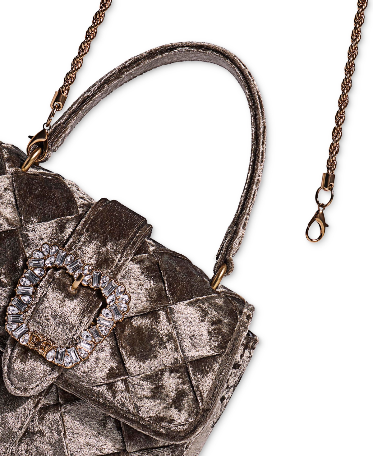 SAM EDELMAN BRIT TOP HANDLE SMALL VELVET CROSSBODY 