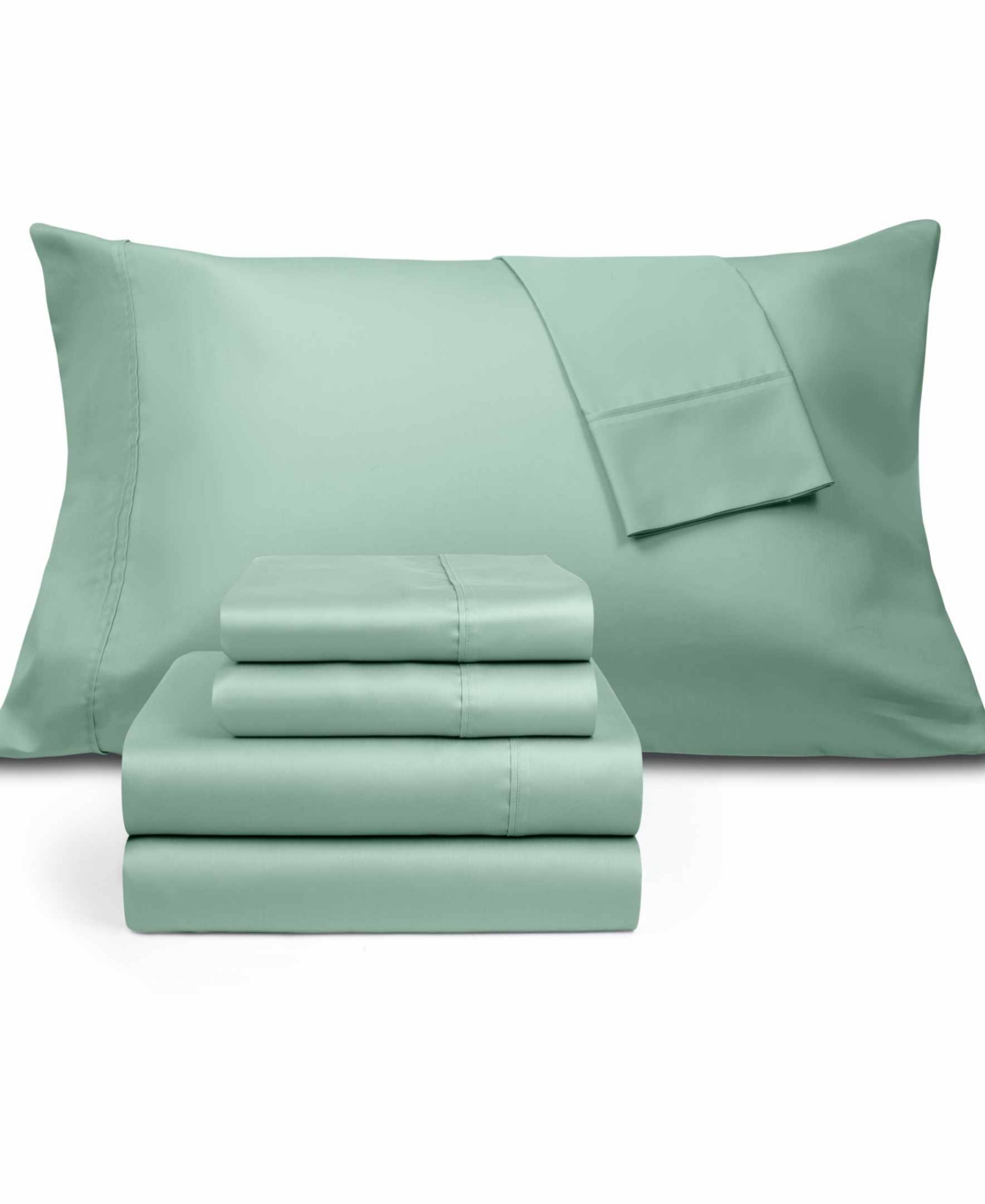 Fairfield Square Collection Brookline 1400 Thread Count 6 Pc. Sheet Set, California King, Exclusively At Macy's In Teal