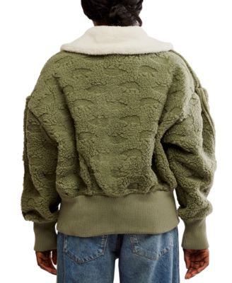Free People Women's Cozy Up Faux-Sherpa Cardigan Jacket - Macy's