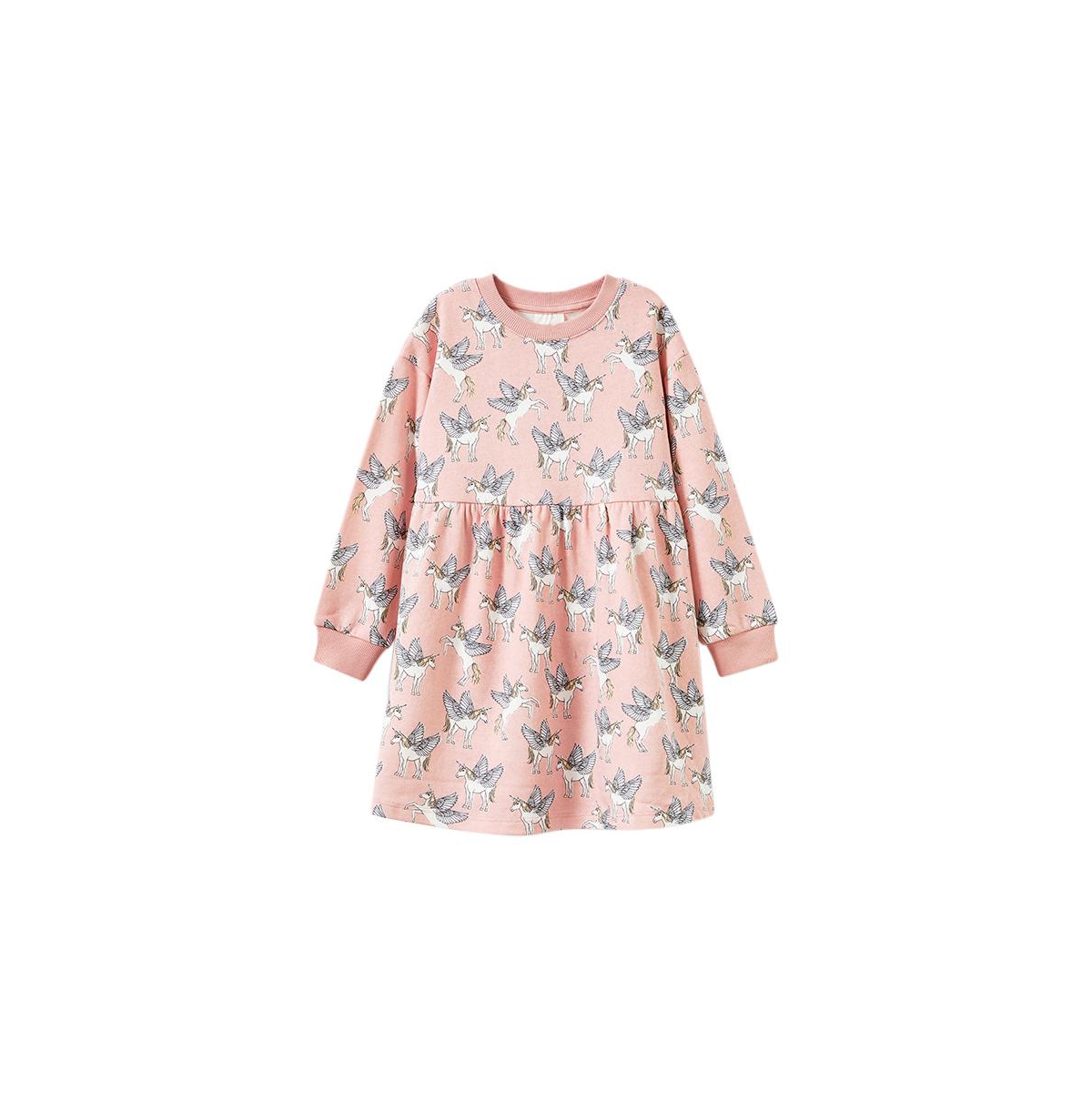 Cotton On Little Girls Tessa Fleece Dress -pegasus unicorn