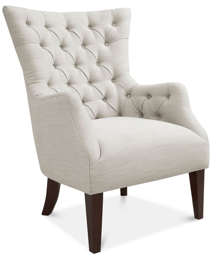 Furniture - Adelyn Button Tufted Wing Back Chair, Direct Ship