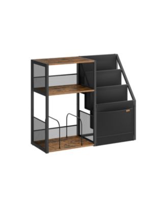 3-Tier Record Player Stand with Vinyl Record Storage for 140 Albums, End Table for Living Room or Bedroom