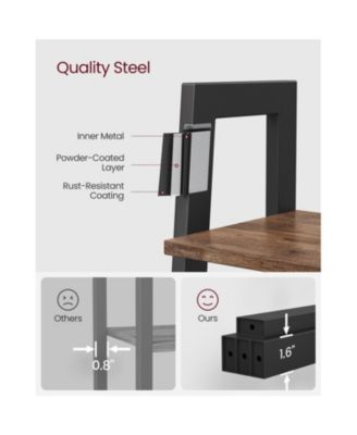 4-Tier Bookshelf Storage Rack, Shelves for Bathroom and Living Room Organization