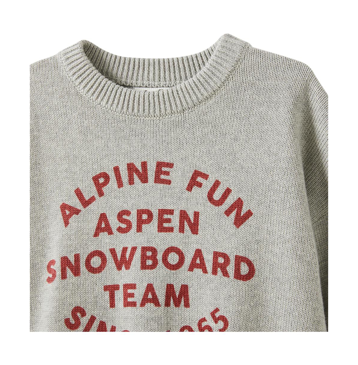 Cotton On Boys Little/Big Blake Knit Crew -snowboard team
