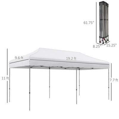 10' x 20' Pop Up Canopy Tent, Height Adjustable Tent,